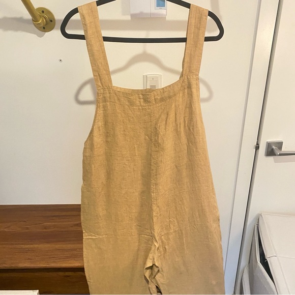 MANGO - Linen Beige Jumpsuit - Size M - Picture 12 of 15